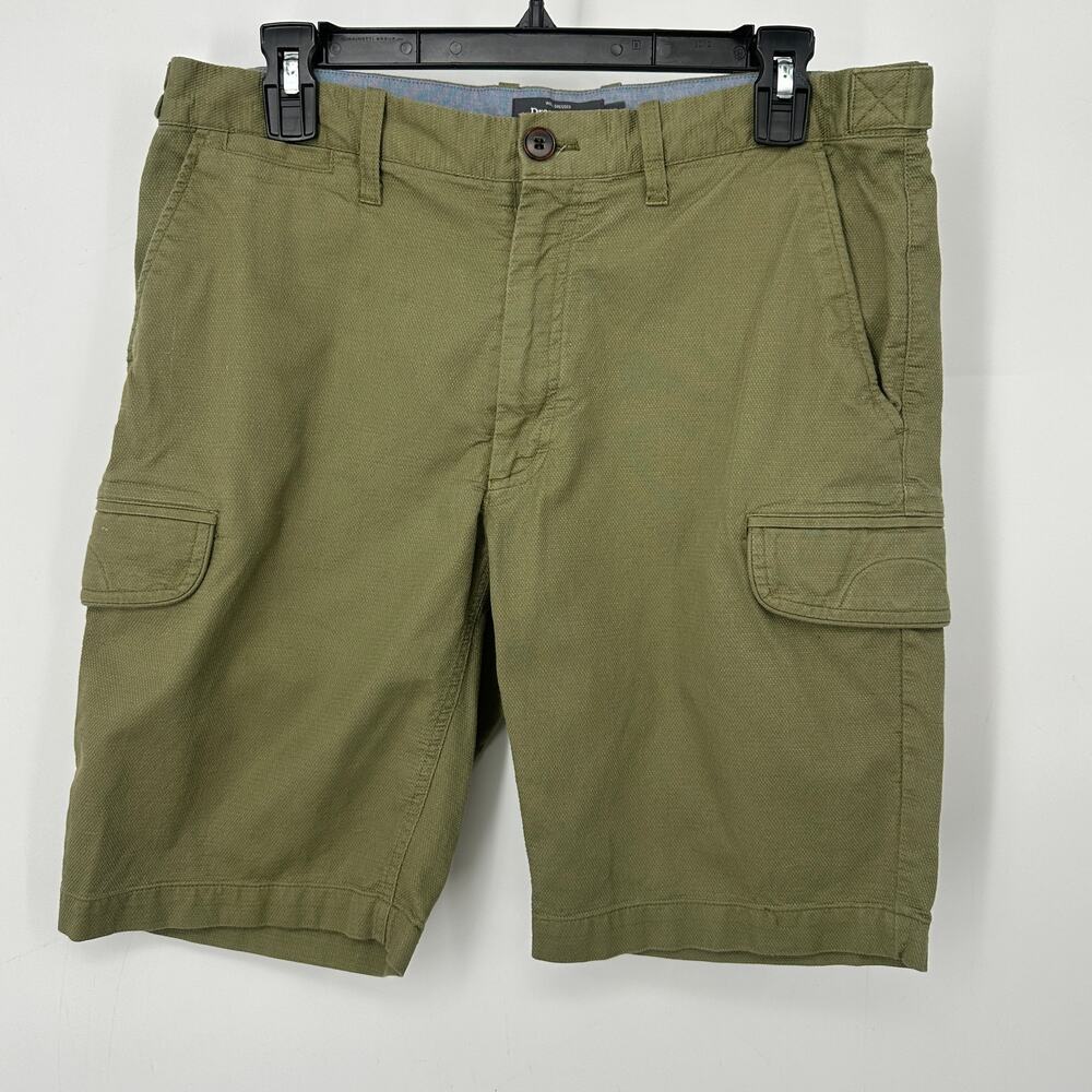 Dressmann shorts Men's size medium green regular fit chino flat front cotton